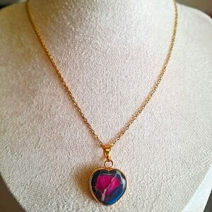 Heart Shaped Emperors Stone Necklace